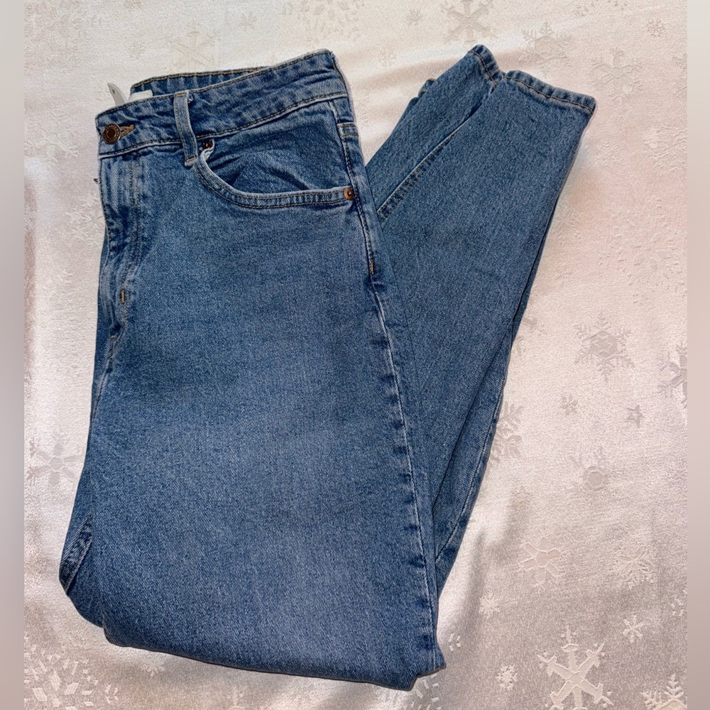 H&M Blue Straight Leg Jeans with Classic Denim Texture